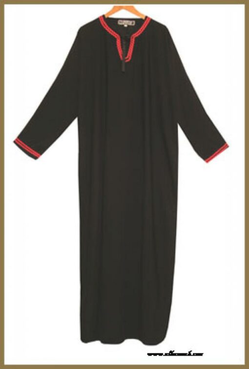 Saudi pull over abaya with crystal accents and  with matching shayla (oblong scarf.) ab266