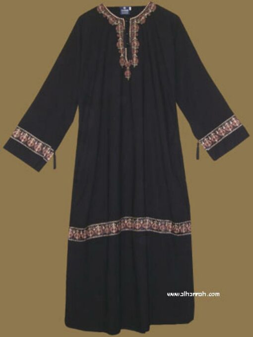 Traditional Saudi pull-over abaya ab280