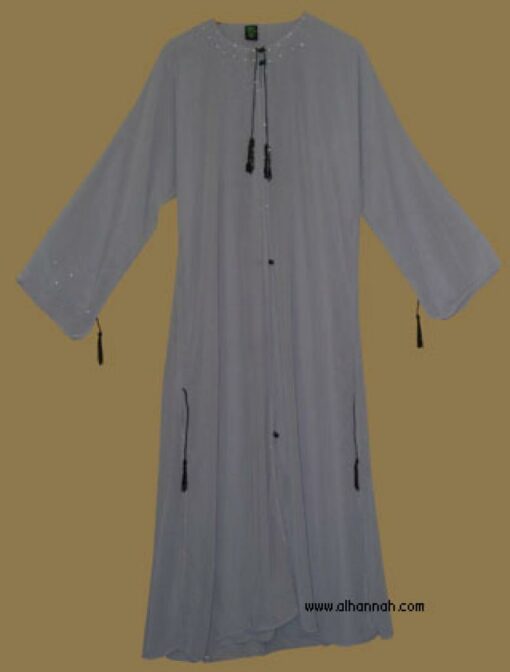 Traditional Saudi pull-over abaya with Crystal accents  ab281
