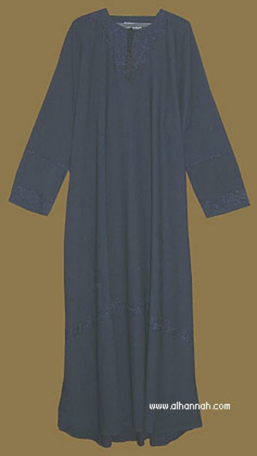 Embroidered Traditional Saudi Pull-Over Abaya ab285