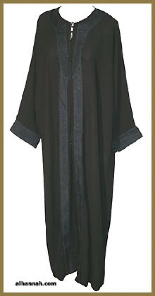 Traditional Saudi pull-over abaya with Crystal accents ab292