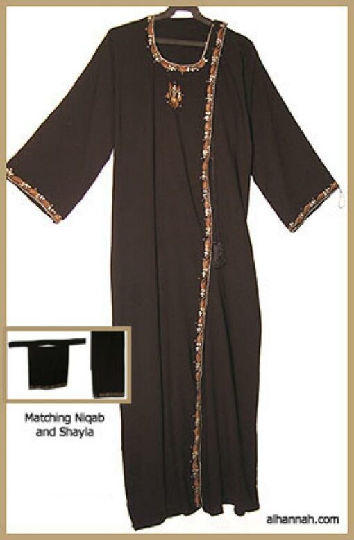 Omani style Abaya with Crystal Accents ab296