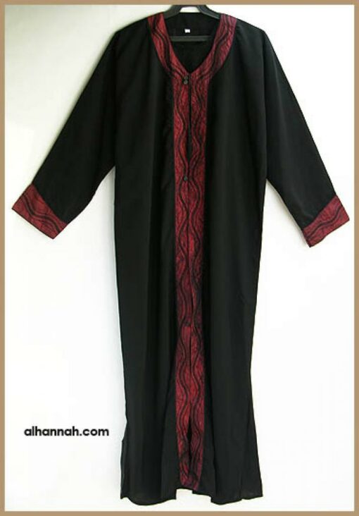 Traditional Saudi abaya with Satin Trim ab314