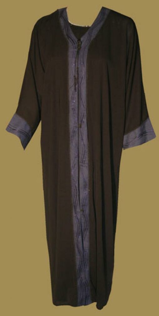 Traditional Saudi pull-over abaya with Crystal accents ab327