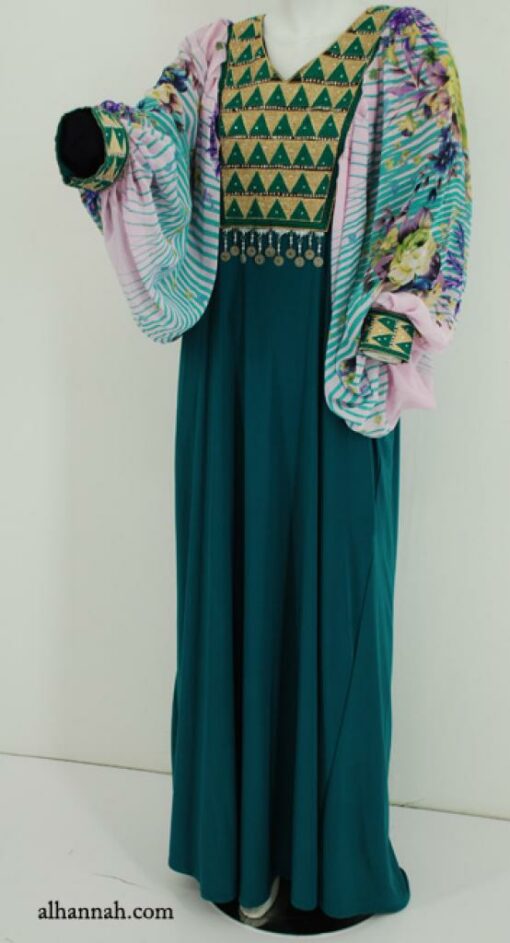 Premium Chiffon Embroidered Multi-Layer Abaya ab600