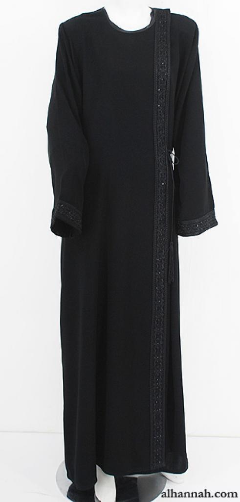 Classic Omani Shoulder Close Abaya ab620 » Alhannah Islamic Clothing