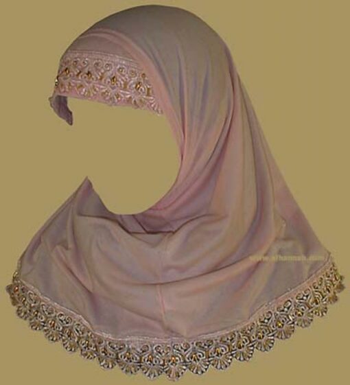 Girl's Beaded Two Piece Religious Veil  ch332