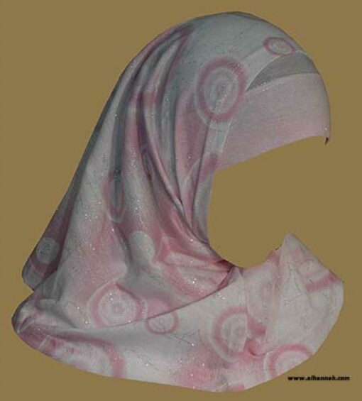 Girl's Printed Two Piece Hijab  ch358