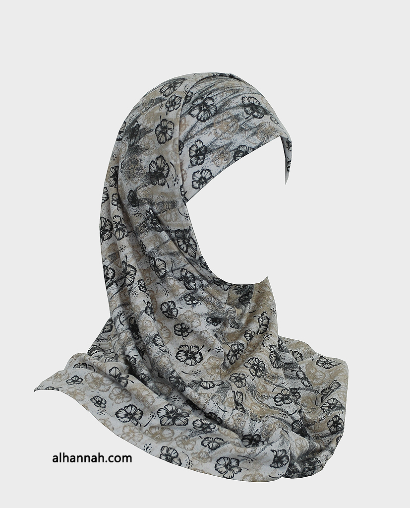Girls  Amira Flower Print Hijab - 2 Piece ch494