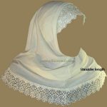 Al-Amira Two piece Religious Veil With Lace Edge  hi106