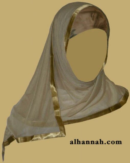 Kuwaiti Style Wrap Hijab hi1166