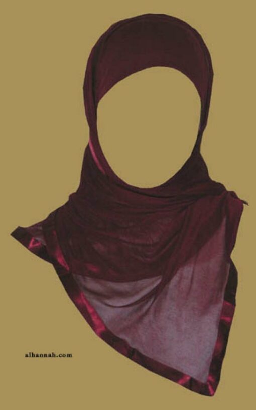 Kuwaiti Style Wrap Hijab hi1168