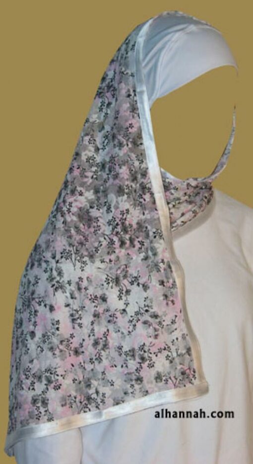 Kuwaiti Style Wrap Hijab hi1189