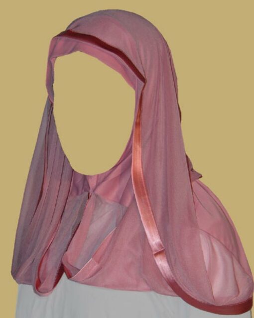 Kuwaiti style twist hijab hi1202