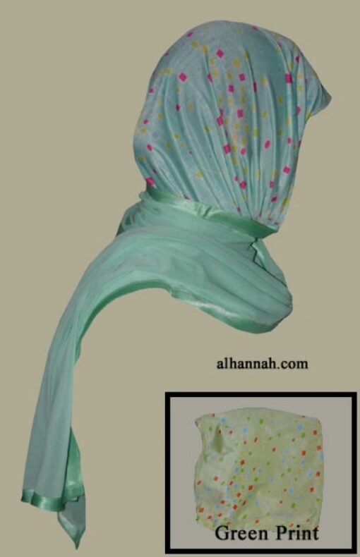 Kuwaiti Style Wrap Hijab hi1254