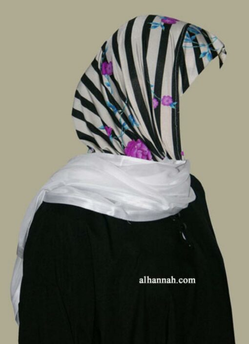 Kuwaiti Style Wrap Hijab hi1257