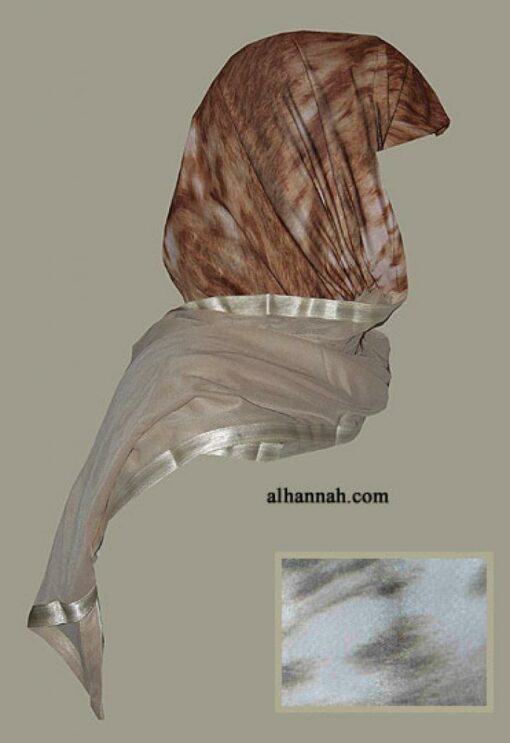 Kuwaiti Style Wrap Hijab hi1267