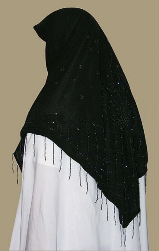 Beaded triangle hijab hi1343
