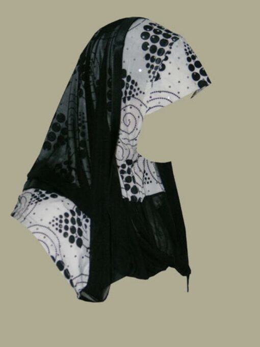 Kuwaiti style twist hijab hi1380