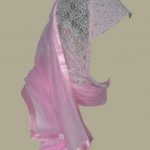 Lace Kuwaiti style twist hijab hi1402