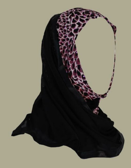 Kuwaiti style twist hijab hi1406