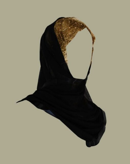 Kuwaiti style twist hijab hi1407