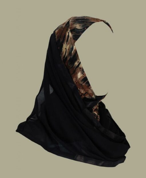 Kuwaiti style twist hijab hi1429