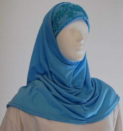 Al Amirah Hijab with Embroidered Underscarf hi1481