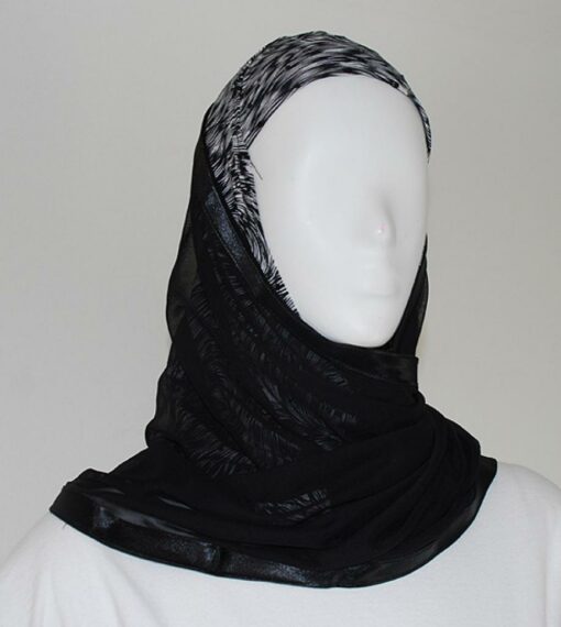 Kuwaiti style twist hijab  hi1485