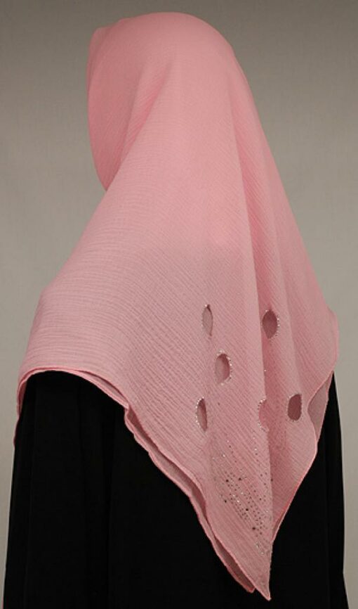 Oval Cutout Chiffon Georgette Hijab hi1578