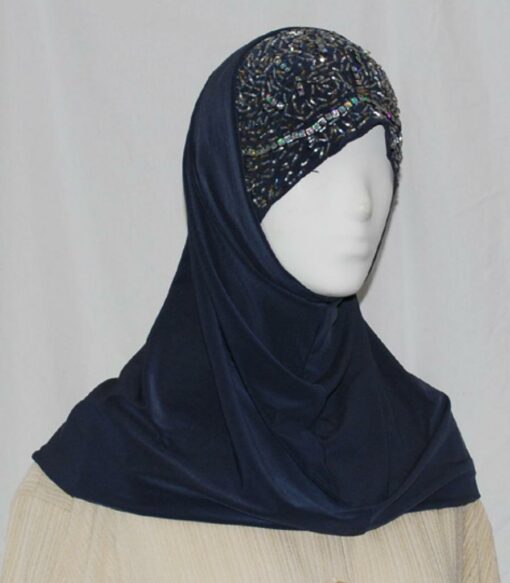 Al Amirah style embroidered and Beaded Hijab hi1591