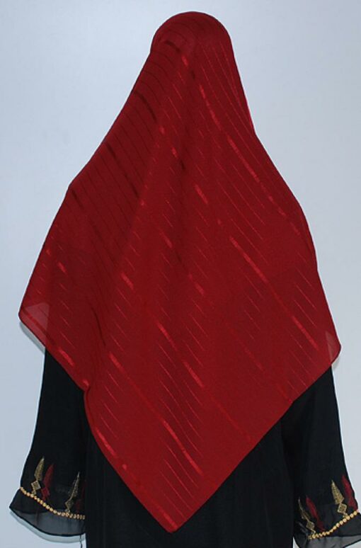 Stripe Embroidered Hijab  hi1632
