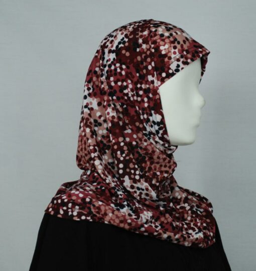 Contrasting Dots Al Amirah Hijab  hi1648