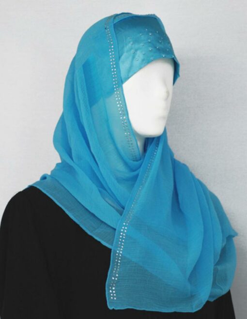 Kuwaiti style Chiffon Wrap Hijab hi1652