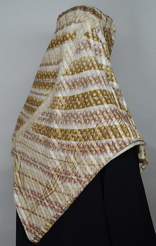 Striped Pattern Turkish Gauze Hijab hi1664
