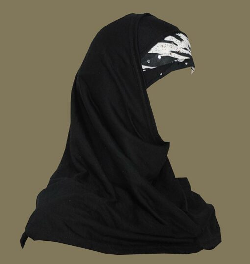 Solid Color Al Amirah Hijab with Color Band hi1667