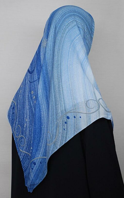 Multitone Stripe Pattern Turkish Gauze Hijab hi1669