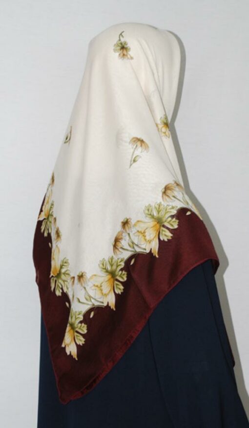 Floral Printed Square Hijab hi1674