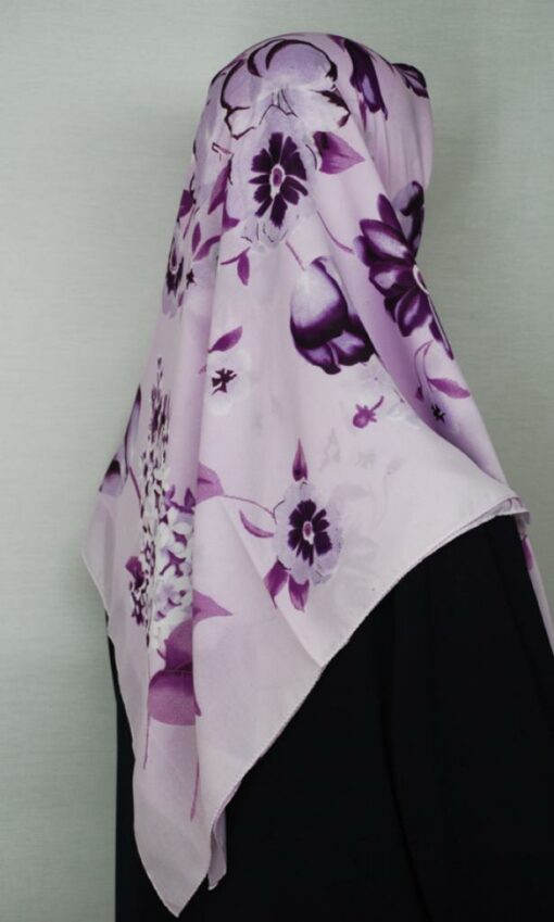 Floral Printed Square Hijab  hi1679