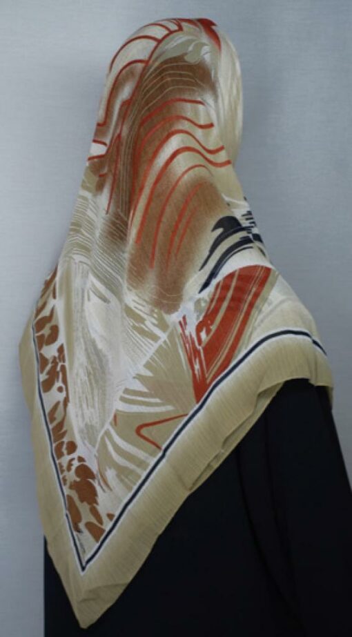 Striped Pattern Turkish Gauze Hijab hi1680