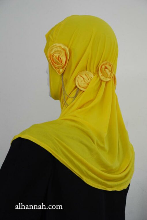 Rouched Floral Al Amirah Hijab hi1916