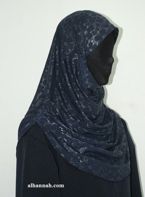 Two Piece Jacquard Al Amirah Hijab hi1942