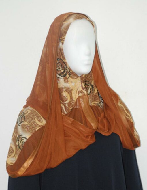 Kuwaiti style twist hijab hi1954