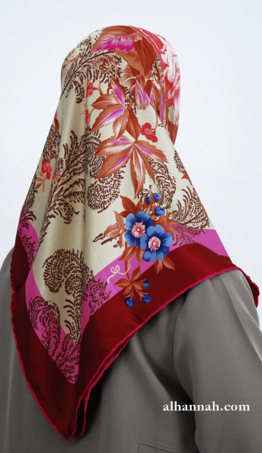 Turkish Floral Printed Hijab hi2007