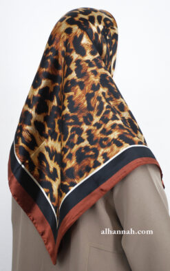 Leopard Print Turkish Satin Hijab hi2009