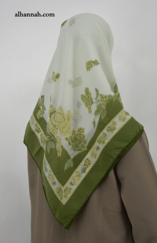 Square Hijab with classic Floral Print hi2023