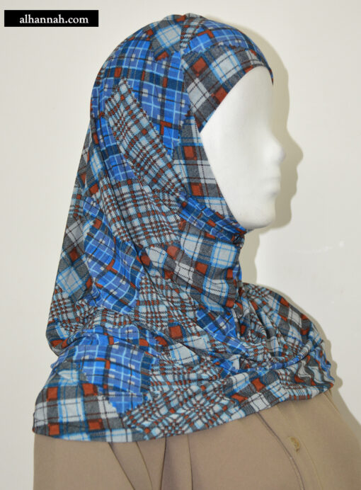 AlAmirah Hijab with Casual Plaid Print hi2046
