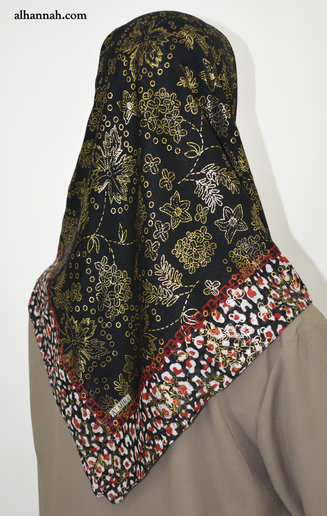 Turkish Square Hijab with Leopard Print hi2055