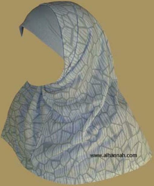 Printed Plain Edge Al Amira 2 piece hijab hi874