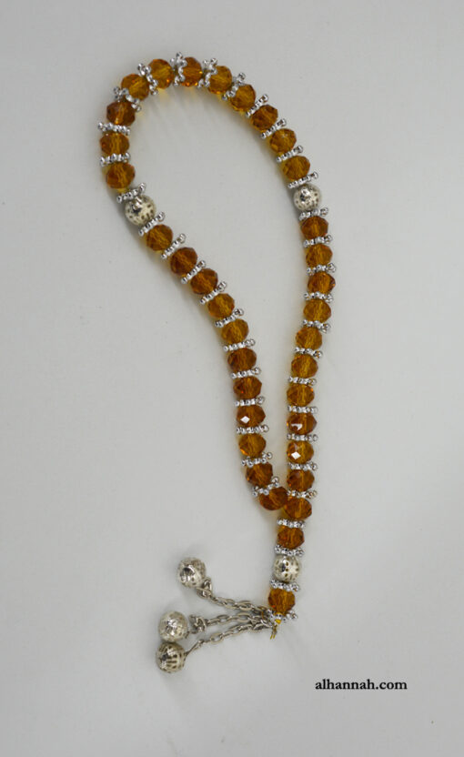 Deluxe Amber Tone Prayer Beads ii1072